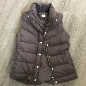 JCrew Down Vest Brown